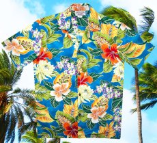 画像2: アロハシャツ ハワイアンシャツ（ブルー）/Aloha Shirt (2)