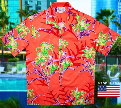 画像2: アロハシャツ ハワイアンシャツ（コーラル）/Aloha Shirt