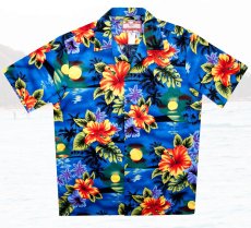 画像2: RJC ロバート・J・クランシー アロハシャツ ハワイアンシャツ ハイビスカス（ロイヤルブルー）/RJC ROBERT J. CLANCEY Aloha Shirt(Royal Blue) (2)