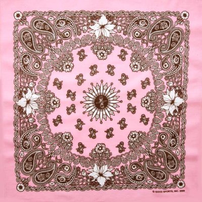 画像1: バンダナ ペイズリー ピンク・ブラウン/Bandana Paisley(Pink/Brown)