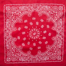 画像1: バンダナ ペイズリー レッドxゴールドメタリック/Bandana Paisley(Red/Gold) (1)