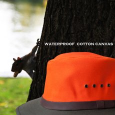 画像2: ウォータープルーフ コットンキャンバス アウトドア ハット（オリーブ・オレンジ）XL/Hat(Olive Orange) (2)