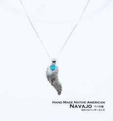 画像2: ナバホ インディアン作 ペンダント トップ/Navajo Sterling Silver Turquoise Pendant (2)
