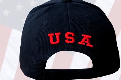 画像3: USA アメリカ国旗・アメリカンイーグル 刺繍 キャップ（ブラック ）/U.S.A &American Eagle Cap(Black)