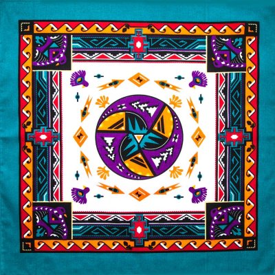 画像1: バンダナ ハバハンク HAV-A-HANK サウスウエスト アズテック ターコイズ/Bandana Southwest Aztec Turquoise