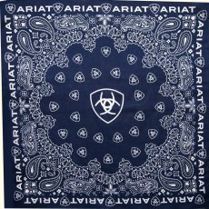 画像1: アリアット バンダナ ペイズリー ネイビー（55cmx55cm）/Ariat  Bandana Navy 22"X22" (1)