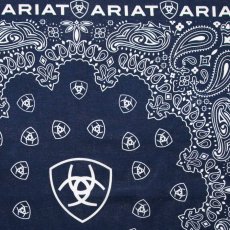 画像2: アリアット バンダナ ペイズリー ネイビー（55cmx55cm）/Ariat  Bandana Navy 22"X22" (2)