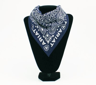 画像3: アリアット バンダナ ペイズリー ネイビー（55cmx55cm）/Ariat  Bandana Navy 22"X22"