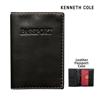 画像1: ケネスコール レザー パスポートケース・パスポートカバー/Kenneth Cole Leather Passport Case 