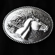画像1: ノコナ ウエスタン ベルト バックル 馬 ホースヘッド（シルバー）/Nocona Belt Buckle Horse Head(Silver) (1)