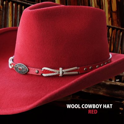 画像2: ブルハイド ウール ウエスタンハット エモーショナリーチャージ（レッド）/Bullhide Western Hat Emotionally Charged(Red)