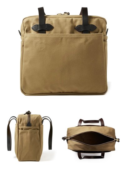 画像2: フィルソン ジッパー トートバッグ（ファスナー付き/カーキ）/Filson Tote Bag with Zipper(Tan)