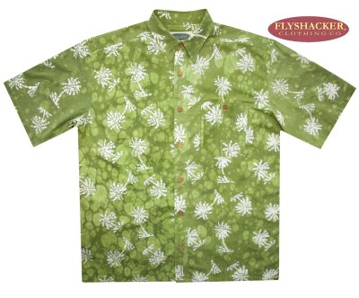 画像1: フライシェイカー 半袖 パームツリー シャツ（リーフ）L（身幅65cm）/Flyshacker Clothing Co Shortsleeve Shirt(Palm Tree)
