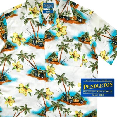 画像2: ペンドルトン リゾート シャツ（半袖・アイボリー ウッディートロピカルプリント）/Pendleton Short Sleeve Camp Shirt(Ivory)