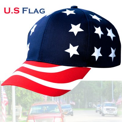 画像1: 星条旗 アメリカ国旗  キャップ（レッド・ホワイト・ブルー）/Baseball Cap USA Flag Red/White/Blue