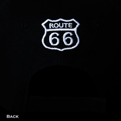 画像3: ルート66 チェッカーフラッグ 刺繍 キャップ（ブラック）/Route 66 Cap(Black) 