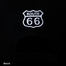 画像3: ルート66 チェッカーフラッグ 刺繍 キャップ（ブラック）/Route 66 Cap(Black)  (3)