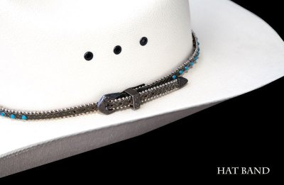 画像3: ターコイズ ボールチェーン ハットバンド/Hat Band Ballchain Turquoise