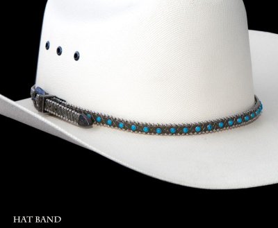 画像2: ターコイズ ボールチェーン ハットバンド/Hat Band Ballchain Turquoise