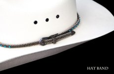 画像4: ターコイズ ボールチェーン ハットバンド/Hat Band Ballchain Turquoise (4)