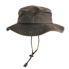 画像2: ドーフマン パシフィック  パッカブル アウトドア ハット あご紐つき（ダークブラウン）/DPC Dorfman Pacific Packable Hat(Dark Brown) (2)