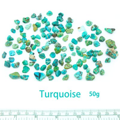 画像1: ターコイズ石・トルコ石 50g（ペンダントトップ・ネックレス・ピアス・リングなどジュエリー製作用材料）/Turquoise
