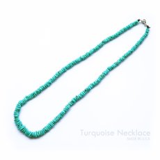 画像1: ナバホ族 ターコイズ ビーズ ネックレス（48cm）/Navajo Turquoise Beads Necklace (1)