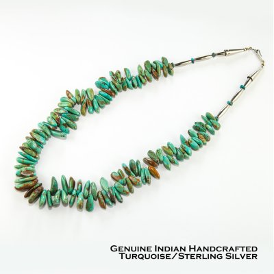 画像1: ナバホ ターコイズ ネックレス/Native American Navajo Turquoise Necklace