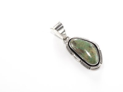 画像2: ナバホ  ターコイズ スターリングシルバー ペンダント トップ/Navajo Turquoise Sterling Silver Pendant