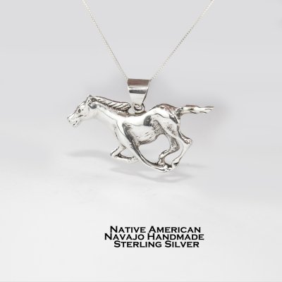 画像1: ホース 馬 ネイティブアメリカン ナバホ族 スターリングシルバー ペンダント/Native American Navajo Sterling Silver Horse Pendant