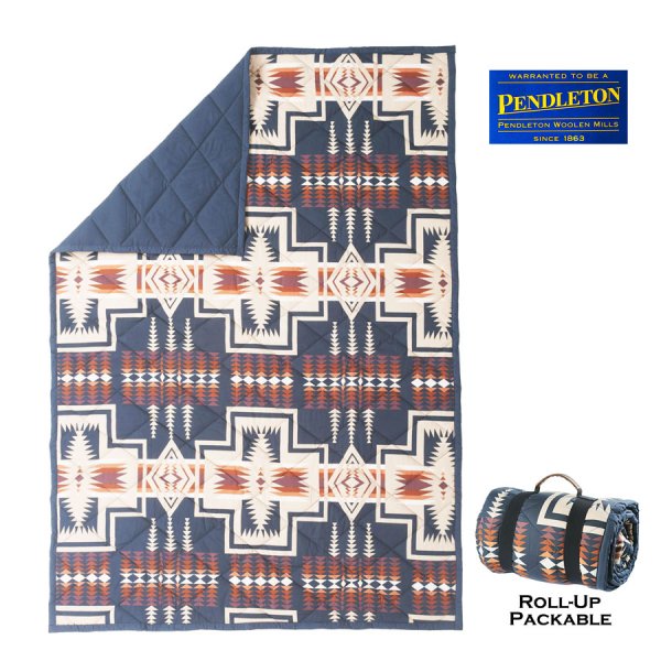 PENDLETON WOOLEN毛布革製ストラップ付き