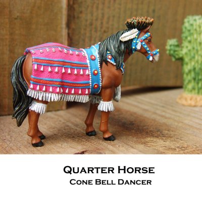 画像1: ペインテッド ホース  馬の置物 アメリカン クォーターホース コーンベルダンサー/Painted Horse American Quarter Horse Cone Bell Dancer