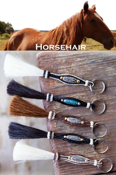 画像1: ホースヘアー（馬の毛） ウエスタン キーホルダー/Key Chains