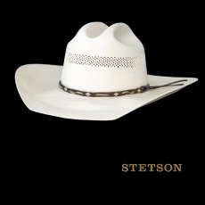 画像1: ステットソン 8X ストロー カウボーイハット（ナチュラル）大きいサイズ 62cm〜63cm/Stetson Western Straw Hat (1)