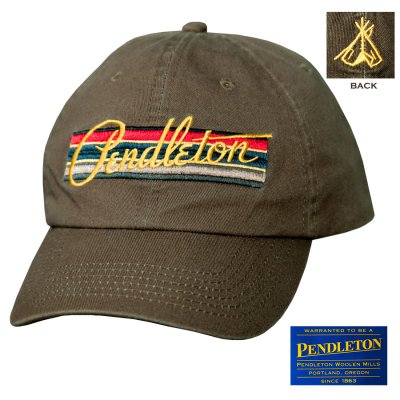 画像1: ペンドルトン 刺繍 ロゴ キャップ（ブラウン）/Pendleton Camp BaseBall Cap(Brown)