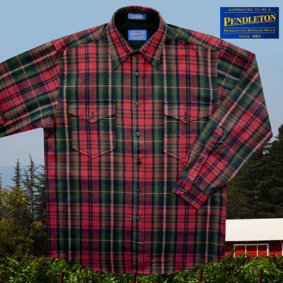 画像1: ペンドルトン ウールシャツ ガイドシャツ アウトドアーズマン（レッドグリーン）M/Pendleton Guide Shirt Outdoorsman