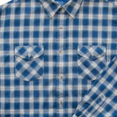 画像2: ペンドルトン ダブルフェイス ビンテージフィット ストリートシャツ ブルー ホワイト（長袖）大きいサイズ XL（身幅約66cm）/Pendleton Long Sleeve Street Shirt(Blue) (2)