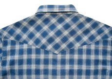 画像3: ペンドルトン ダブルフェイス ビンテージフィット ストリートシャツ ブルー ホワイト（長袖）大きいサイズ XL（身幅約66cm）/Pendleton Long Sleeve Street Shirt(Blue) (3)