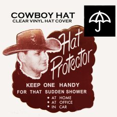画像1: ハット 帽子 レイン カバー  雨の日のビニール ハットプロテクター カウボーイハット ウエスタンハット用 雨具 /Cowboy Hat Vinyl  Hat Protector (1)