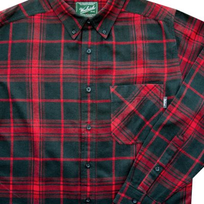 画像2: ウールリッチ フランネル シャツ レッド・グリーン（長袖）/Woolrich Long Sleeve Flannel Shirt(Red/Green)