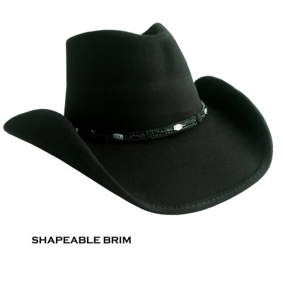 画像1: ブルハイド ウール カウボーイ ハット ワイルド ホース（ブラック）/Bullhide Cowboy Hat Wild Horse(Black)