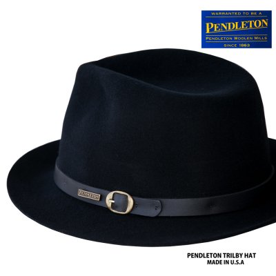 画像1: ペンドルトン トリルビー ハット（ブラック）大きいサイズもあり/Pendleton Trilby Hat (Black)