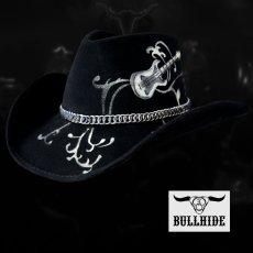 画像1: ブルハイド シェイパブルブリム ウール カウボーイハット ブラック ロックンロール レジェンド /Bullhide Western Wool Hat ROCK 'N' ROLL LEGEND(Black) (1)