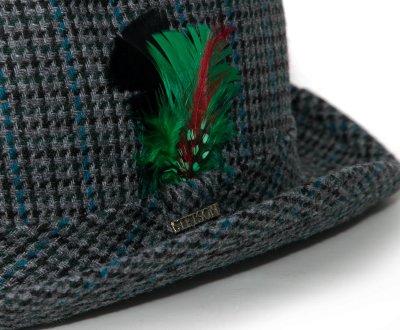 画像2: ステットソン ウール ハット（グレー・ブルー）/Stetson Wool Hat(Grey/Blue Plaid)