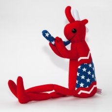 画像1: ココペリ ぬいぐるみ 人形 ココペリドール アメリカ国旗 星条旗 Mサイズ/Kokopelli Doll U.S.A (1)