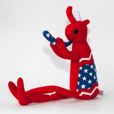 画像1: ココペリ ぬいぐるみ 人形 ココペリドール アメリカ国旗 星条旗 Mサイズ/Kokopelli Doll U.S.A