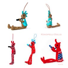 画像3: ココペリ ぬいぐるみ 人形 ココペリドール ペイズリーレッド Sサイズ/Kokopelli Doll Paisley Red (3)