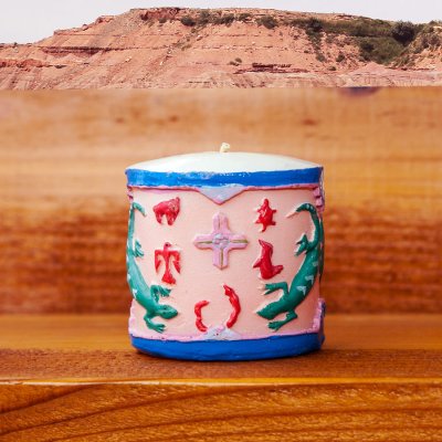 画像1: アメリカ サウスウエスト キャンドル アリゾナ デザートシーン リザード/Arizona Southwestern Desert Candle(Lizard)