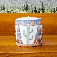 画像1: アメリカ サウスウエスト キャンドル アリゾナ デザートシーン コヨーテ・サボテン/Arizona Southwestern Desert Candle(Coyote) (1)