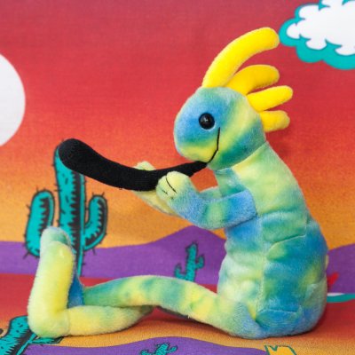 画像1: ココペリ ドール（ブルー・イエロー）/Kokopelli Bean Doll(Blue/Yellow)